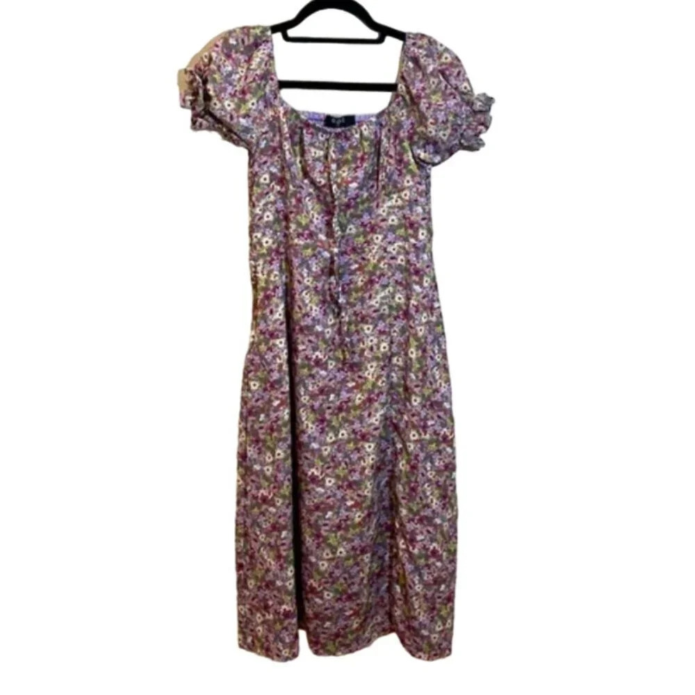 O.p.t Floral Milkmaid Dress size medium